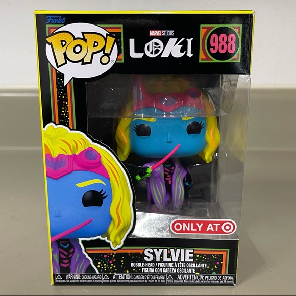 Funko POP! Exclusive Marvel Studios: Loki - Sylvie Blacklight 988 (New in Box) - Picture 1 of 5